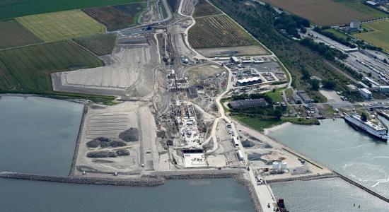 Auf Fehmarn wird das deutsche Tunnelportal
