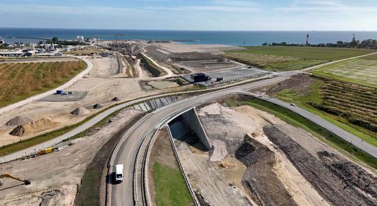 Auf Fehmarn wird das deutsche Tunnelportal